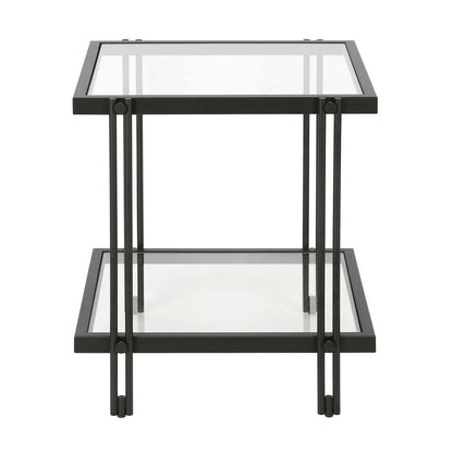 Hudson & Canal - Inez 20in Wide Square Side Table in Blackened Bronze - ST0319 veiw 3