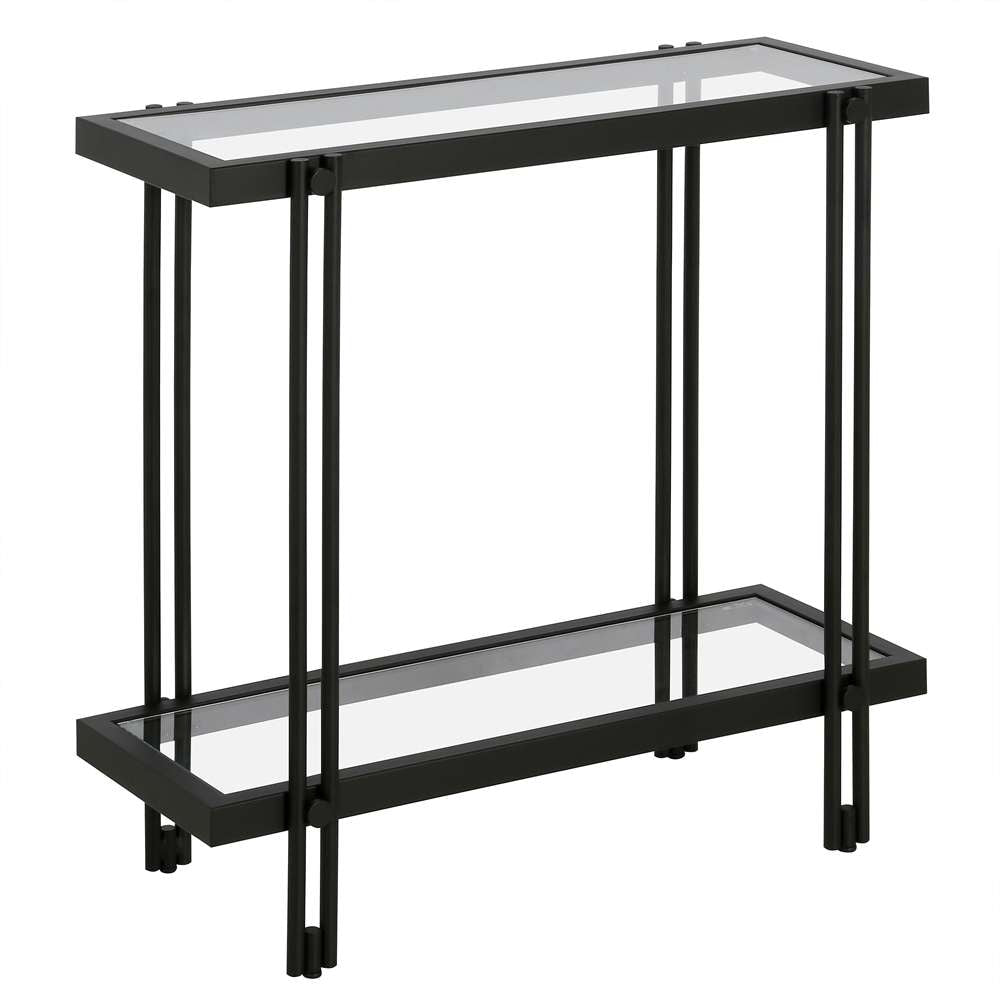 Hudson & Canal - Inez 24in Wide Rectangular Side Table in Blackened Bronze - ST1316 veiw 1