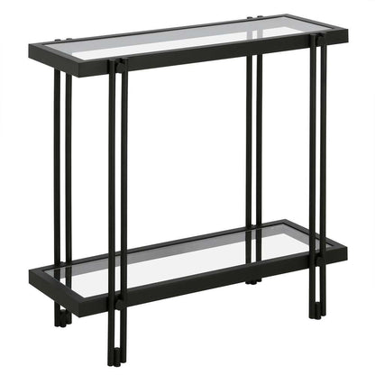 Hudson & Canal - Inez 24in Wide Rectangular Side Table in Blackened Bronze - ST1316 veiw 1
