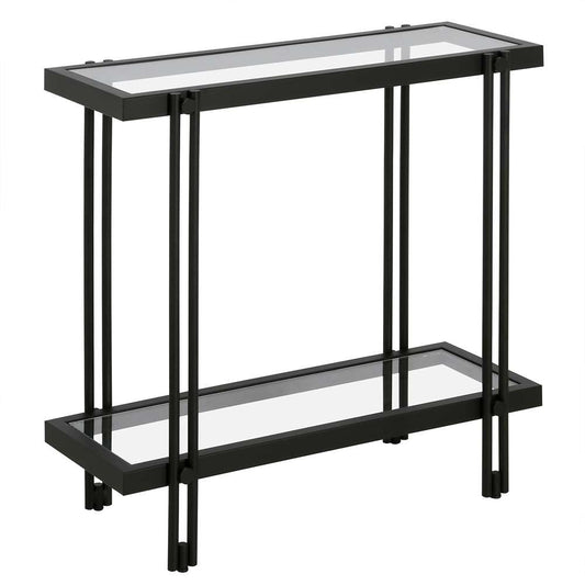Hudson & Canal - Inez 24in Wide Rectangular Side Table in Blackened Bronze - ST1316 veiw 1