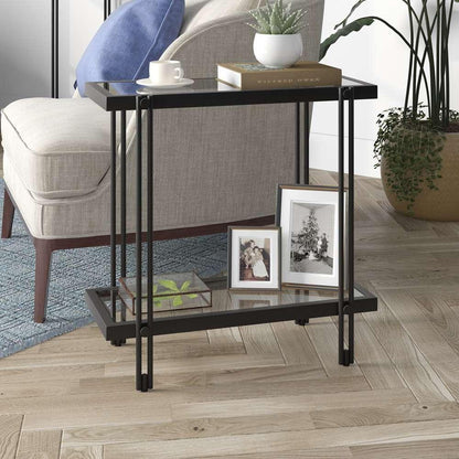 Hudson & Canal - Inez 24in Wide Rectangular Side Table in Blackened Bronze - ST1316 veiw 2