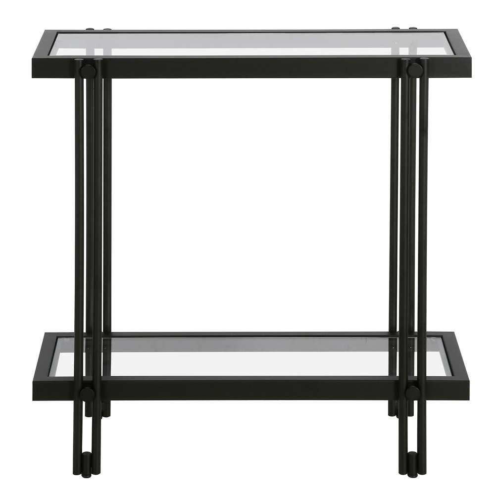 Hudson & Canal - Inez 24in Wide Rectangular Side Table in Blackened Bronze - ST1316 veiw 3