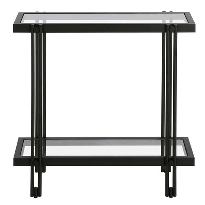 Hudson & Canal - Inez 24in Wide Rectangular Side Table in Blackened Bronze - ST1316 veiw 3