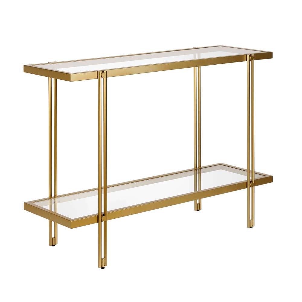 Hudson & Canal - Inez 42in Wide Rectangular Console Table in Brass - AT0314 veiw 1