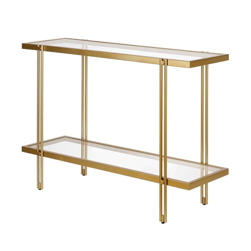Hudson & Canal - Inez 42in Wide Rectangular Console Table in Brass - AT0314 veiw 4