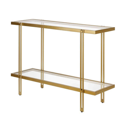Hudson & Canal - Inez 42in Wide Rectangular Console Table in Brass - AT0314 veiw 4