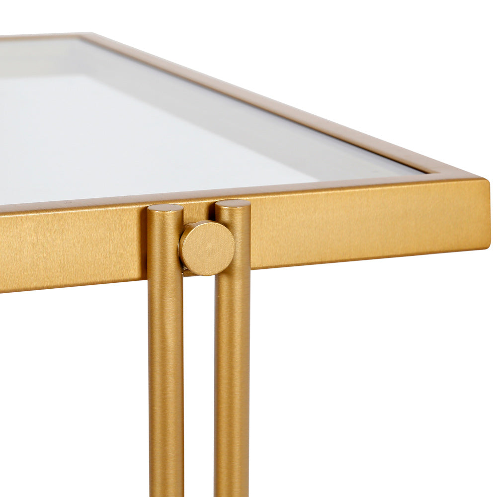 Hudson & Canal - Inez 48in Wide Rectangular Desk in Brass - OF0636