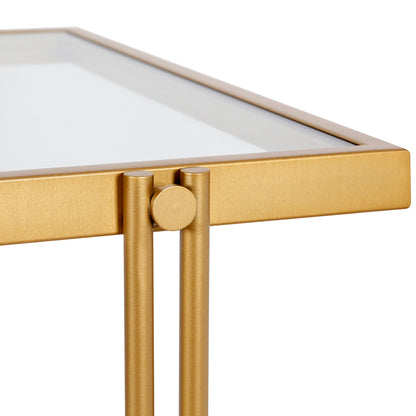 Hudson & Canal - Inez 48in Wide Rectangular Desk in Brass - OF0636