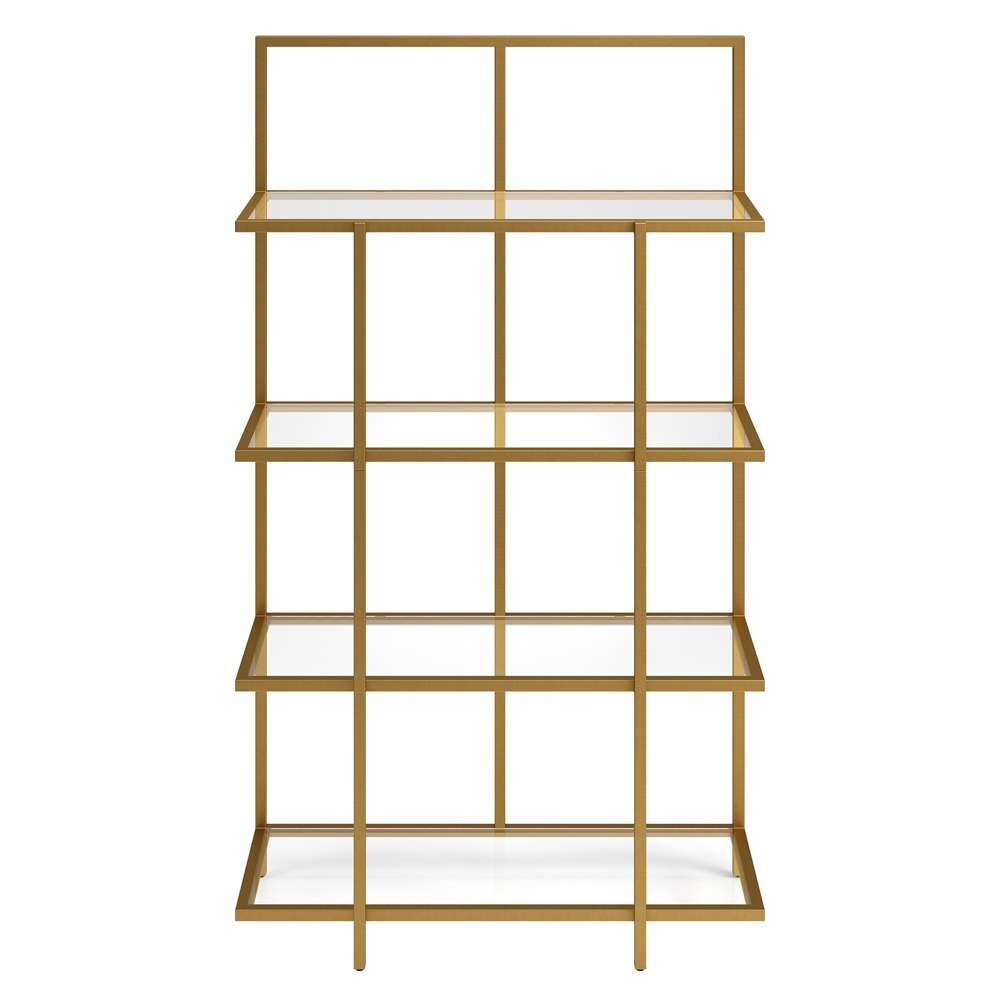 Hudson & Canal - Ingels 62in Tall Rectangular Bookcase in Brass - BK1211 veiw 3