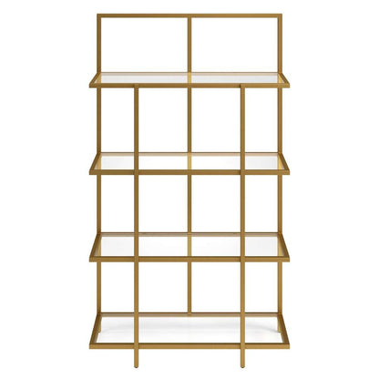Hudson & Canal - Ingels 62in Tall Rectangular Bookcase in Brass - BK1211 veiw 3