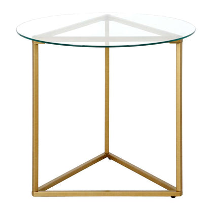 Hudson & Canal - Jenson 24in Wide Round Side Table with Glass Top in Brass - ST1469 veiw 3