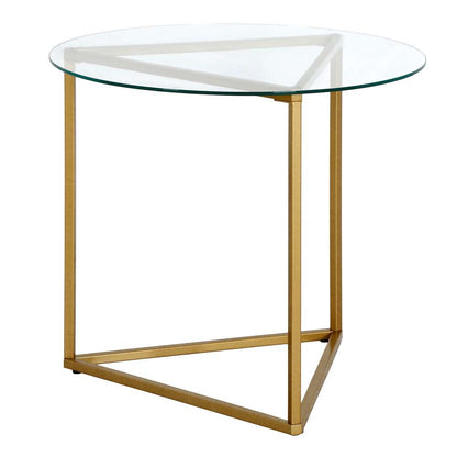 Hudson & Canal - Jenson 24in Wide Round Side Table with Glass Top in Brass - ST1469 veiw 4