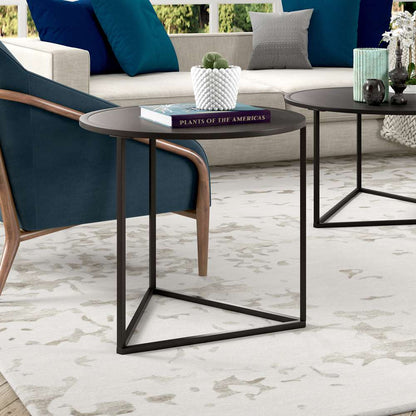 Hudson & Canal - Jenson 24in Wide Round Side Table with Metal Top in Blackened Bronze - ST1470 veiw 2