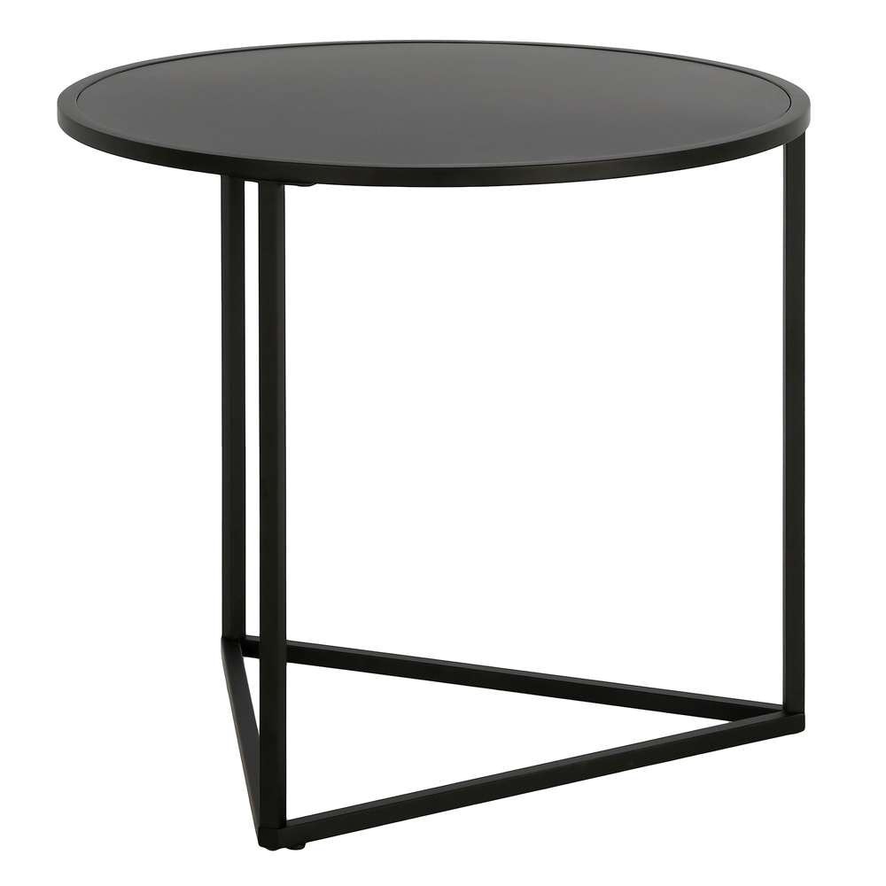 Hudson & Canal - Jenson 24in Wide Round Side Table with Metal Top in Blackened Bronze - ST1470 veiw 4