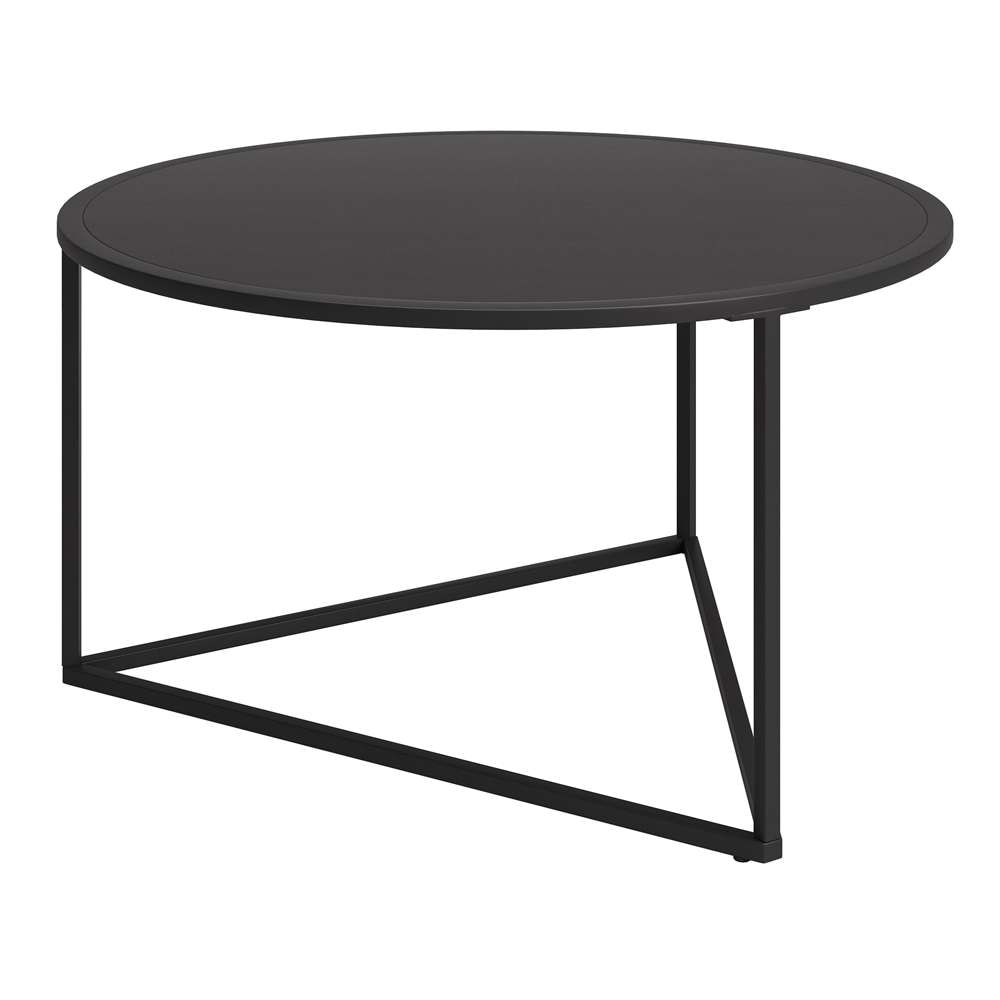 Hudson & Canal - Jenson 33in Wide Round Coffee Table with Metal Top in Blackened Bronze - CT1207 veiw 4