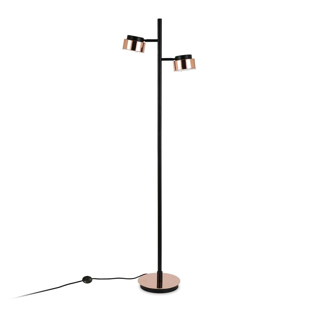 Hudson & Canal - Jex 2-Light Floor Lamp with Metal Shade in Blackened Bronze/Copper/Copper - FL0180 veiw 3