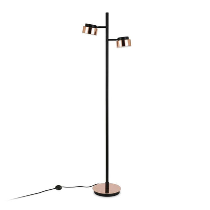 Hudson & Canal - Jex 2-Light Floor Lamp with Metal Shade in Blackened Bronze/Copper/Copper - FL0180 veiw 3