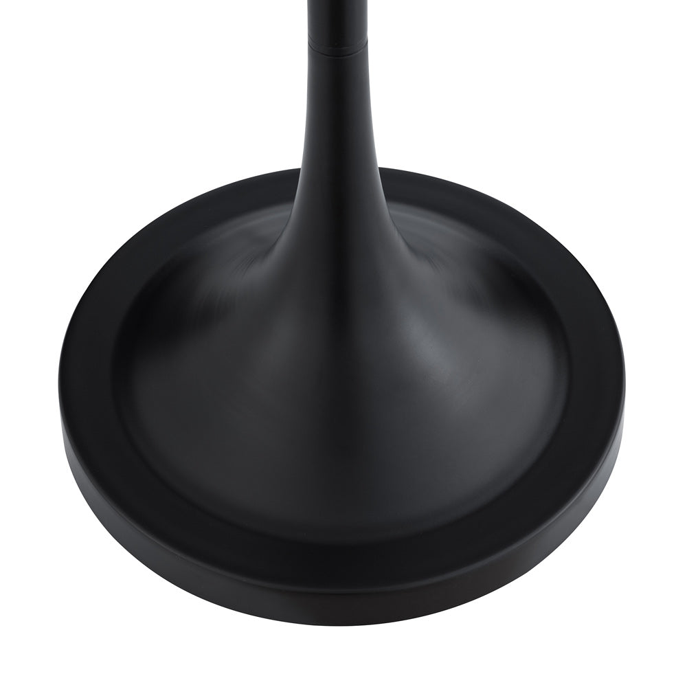 Hudson & Canal - Josephine 62in Tall Floor Lamp with Fabric Shade in Blackened Bronze/White - FL0549