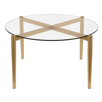 Hudson & Canal - Kadmos 36 Wide Round Coffee Table in Brass - CT0061 veiw 1