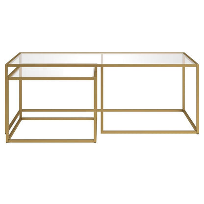 Hudson & Canal - Kennedy Rectangular Nested Coffee Table in Brass - CT1491 veiw 3