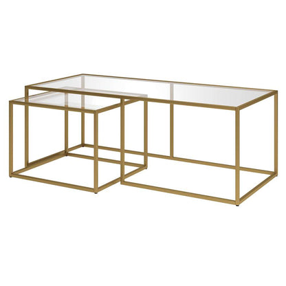 Hudson & Canal - Kennedy Rectangular Nested Coffee Table in Brass - CT1491 veiw 4