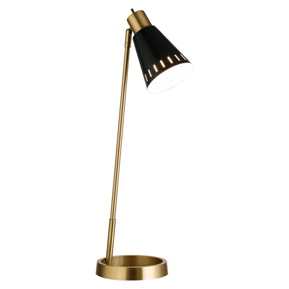 Hudson & Canal - Kintam 27in Tall Table Lamp with Metal Shade in Brass/Matte Black - TL1501 veiw 3