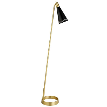 Hudson & Canal - Kintam 62.25in Tall Floor Lamp with Metal Shade in Brushed Brass/Matte Black - FL1500 veiw 1