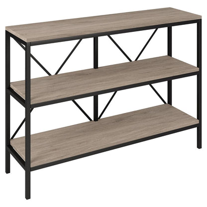 Hudson & Canal - Kira 42in Wide Rectangular Console Table in Blackened Bronze/Antiqued Gray Oak - AT1881 veiw 1