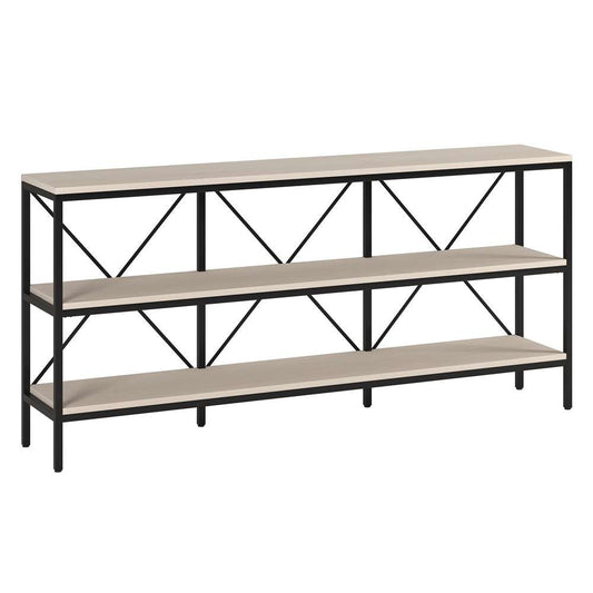 Hudson & Canal - Kira 64in Wide Rectangular Console Table In Blackened Bronze/Alder White - AT2153 veiw 1