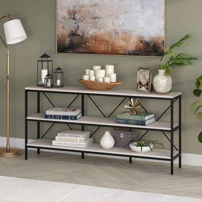 Hudson & Canal - Kira 64in Wide Rectangular Console Table In Blackened Bronze/Alder White - AT2153 veiw 7