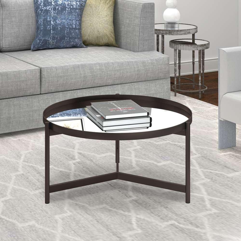 Hudson & Canal - Kismet 36 Wide Round Coffee Table in Blackened Bronze - CT0092 veiw 2