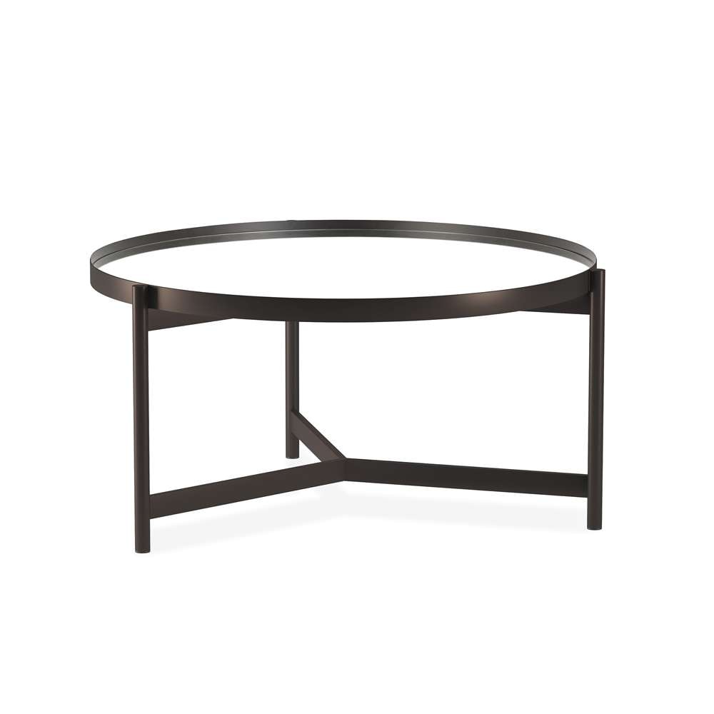 Hudson & Canal - Kismet 36 Wide Round Coffee Table in Blackened Bronze - CT0092 veiw 3
