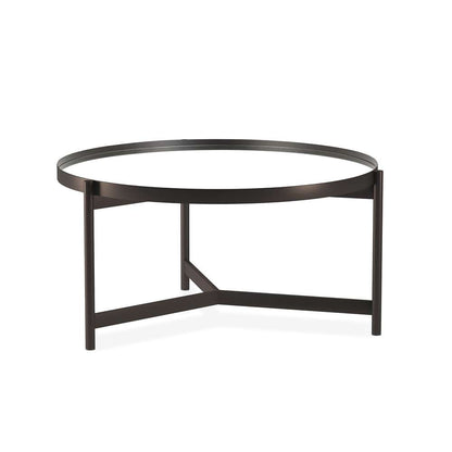 Hudson & Canal - Kismet 36 Wide Round Coffee Table in Blackened Bronze - CT0092 veiw 3