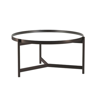 Hudson & Canal - Kismet 36 Wide Round Coffee Table in Blackened Bronze - CT0092 veiw 5