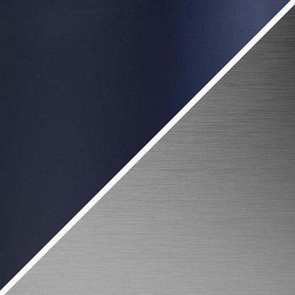 Hudson & Canal - Lambert 15in Tall Ceramic Mini Lamp with Fabric Shade in Navy/Brushed Nickel/White - ML1643 veiw 5