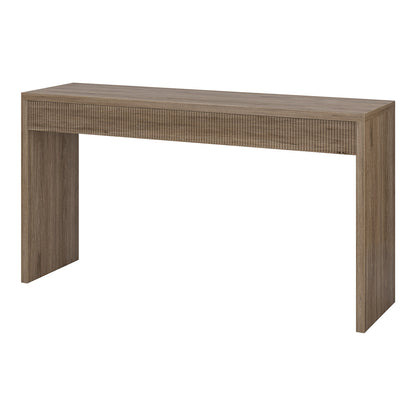 Hudson & Canal - Lawrence 55in Wide Rectangular Console Table in Antiqued Gray Oak - AT2239