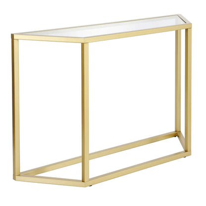 Hudson & Canal - Levi 44in Wide Trapezoid Console Table in Brass - AT0429 veiw 1