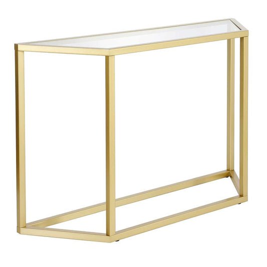 Hudson & Canal - Levi 44in Wide Trapezoid Console Table in Brass - AT0429 veiw 1