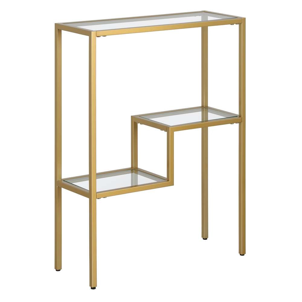 Hudson & Canal - Lovett 22in Wide Rectangular Console Table in Brass - AT1704 veiw 1