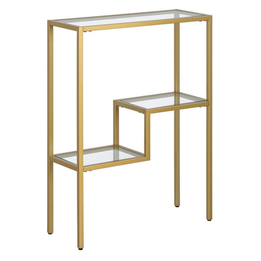 Hudson & Canal - Lovett 22in Wide Rectangular Console Table in Brass - AT1704 veiw 1