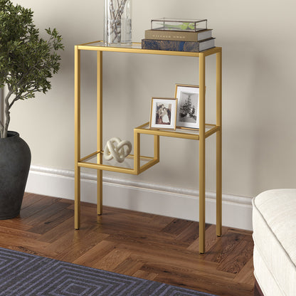 Hudson & Canal - Lovett 22in Wide Rectangular Console Table in Brass - AT1704