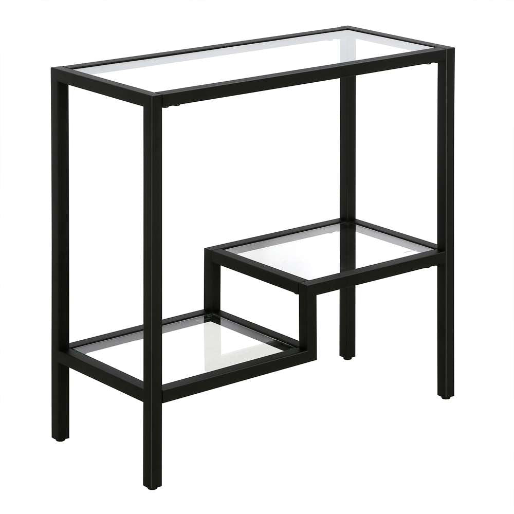 Hudson & Canal - Lovett 24in Wide Rectangular Side Table in Blackened Bronze - ST1314 veiw 1