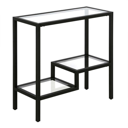 Hudson & Canal - Lovett 24in Wide Rectangular Side Table in Blackened Bronze - ST1314 veiw 1