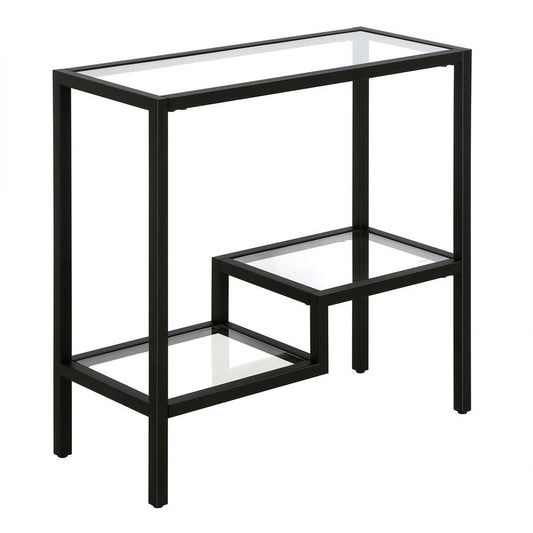 Hudson & Canal - Lovett 24in Wide Rectangular Side Table in Blackened Bronze - ST1314 veiw 1
