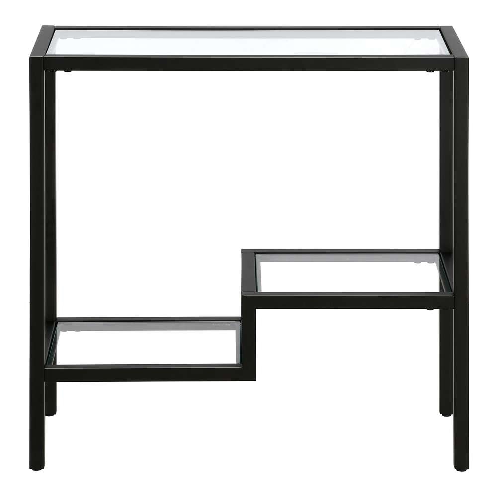 Hudson & Canal - Lovett 24in Wide Rectangular Side Table in Blackened Bronze - ST1314 veiw 3