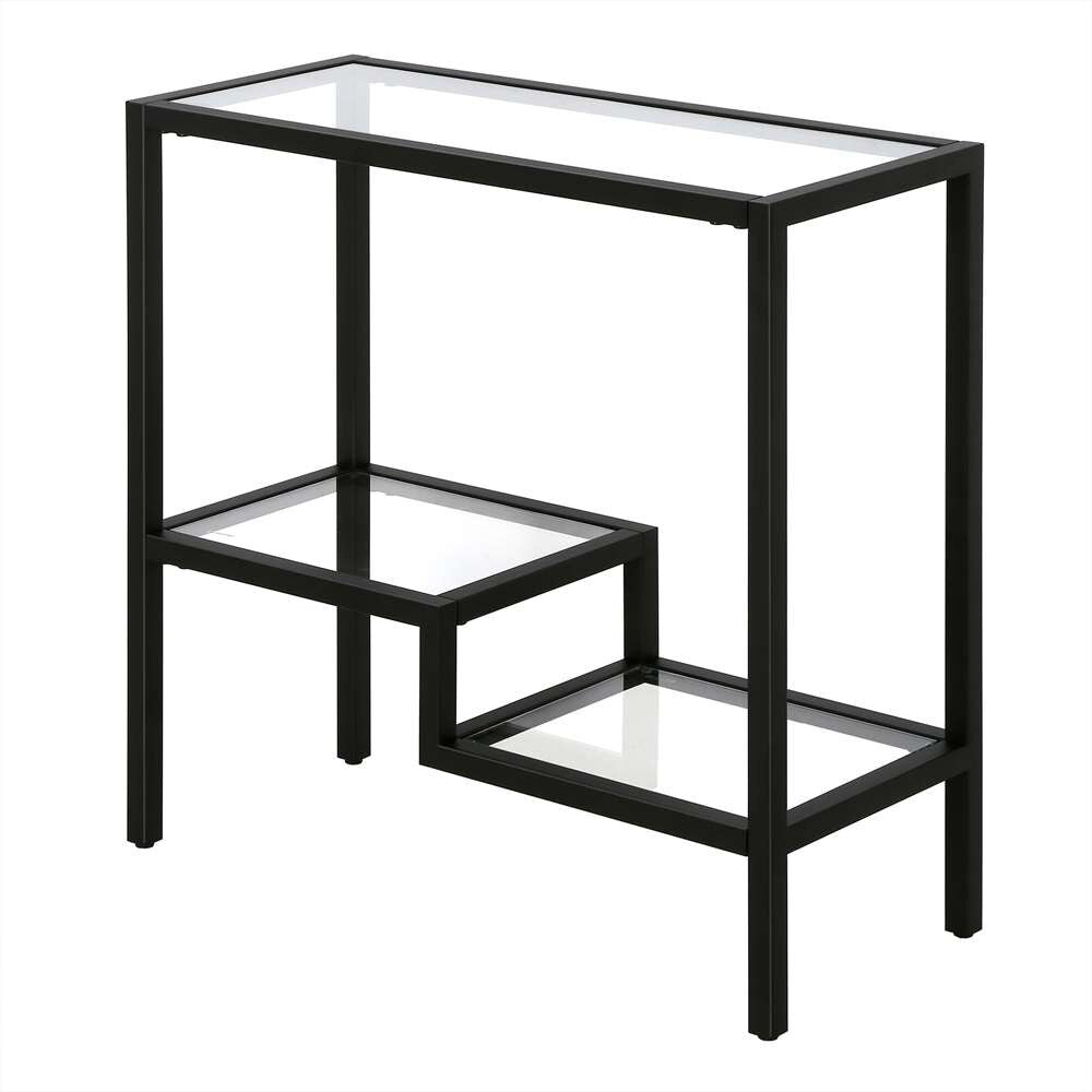 Hudson & Canal - Lovett 24in Wide Rectangular Side Table in Blackened Bronze - ST1314 veiw 4