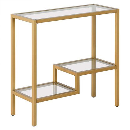 Hudson & Canal - Lovett 24in Wide Rectangular Side Table in Brass - ST1315 veiw 1