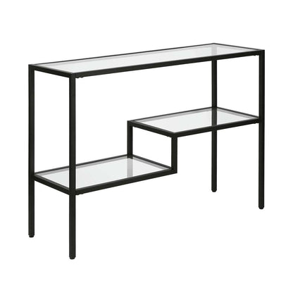 Hudson & Canal - Lovett 42in Wide Rectangular Console Table in Blackened Bronze - AT0311 veiw 1