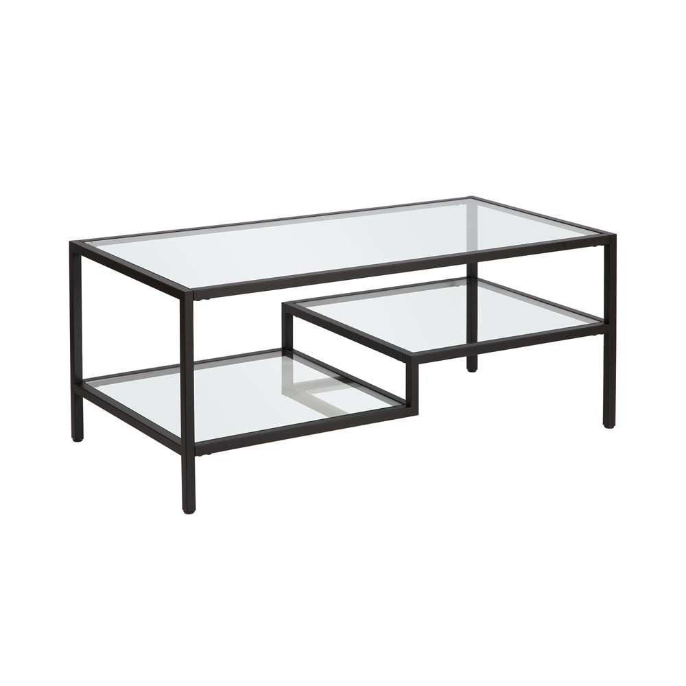 Hudson & Canal - Lovett 45in Wide Rectangular Coffee Table in Blackened Bronze - CT0312 veiw 1