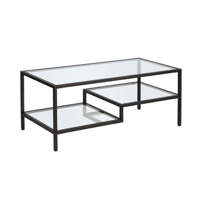 Hudson & Canal - Lovett 45in Wide Rectangular Coffee Table in Blackened Bronze - CT0312 veiw 1